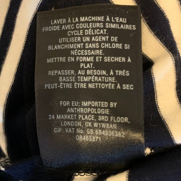 Maeve by Anthropologie Navy Striped Swing Dress - Picture 9 of 9